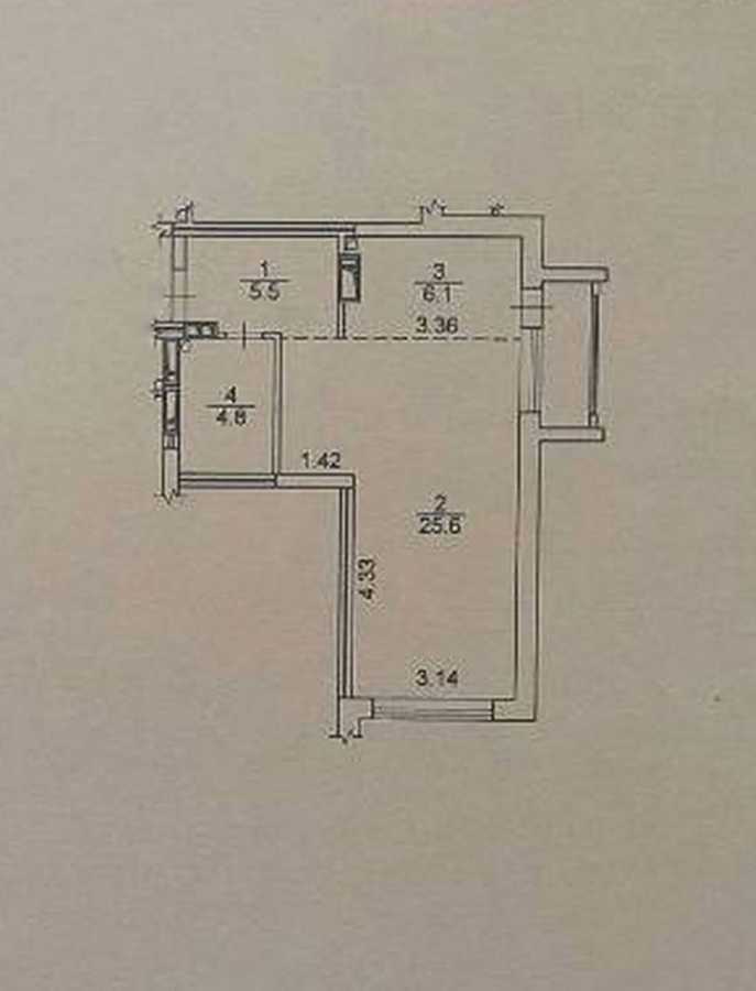 Продажа 1-комнатной квартиры 44.7 м², Михаила Донца ул., Драгоманова, 10