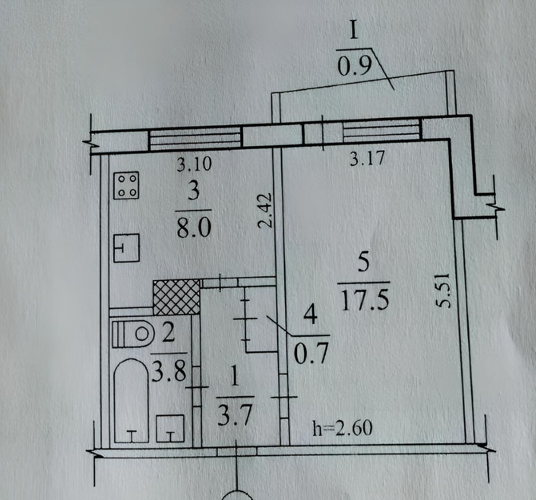 Продаж 1-кімнатної квартири 33 м², Сонячний вул., 35