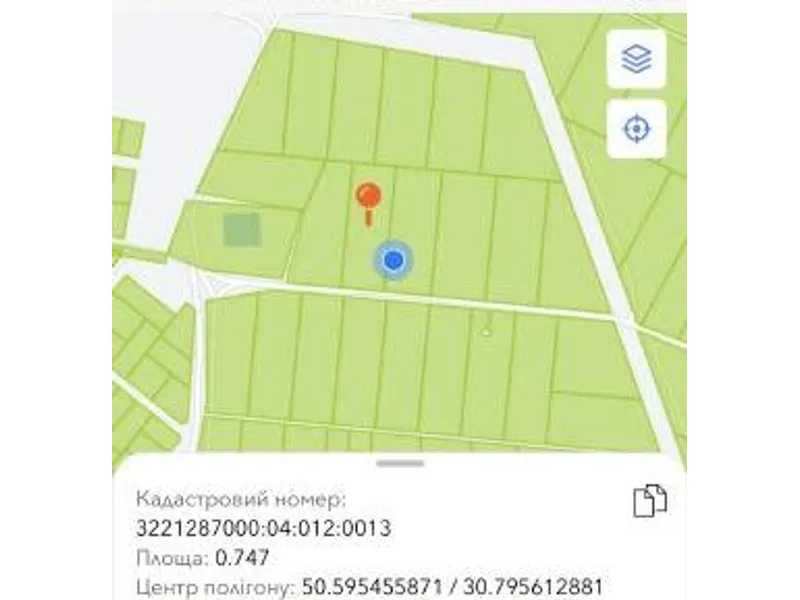 Продажа участка для личного сельского хозяйства 74.76 соток, Лісна