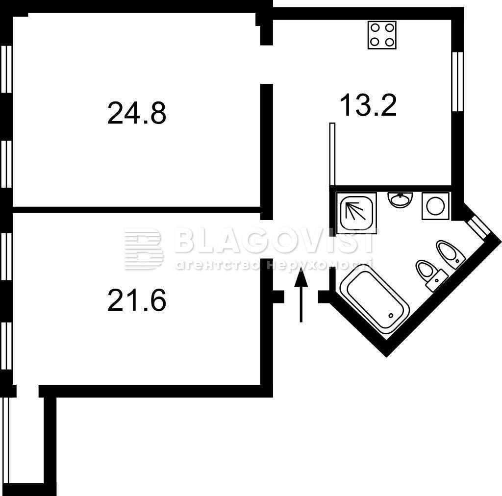 Продажа 2-комнатной квартиры 74 м², Институтская ул., 24/7