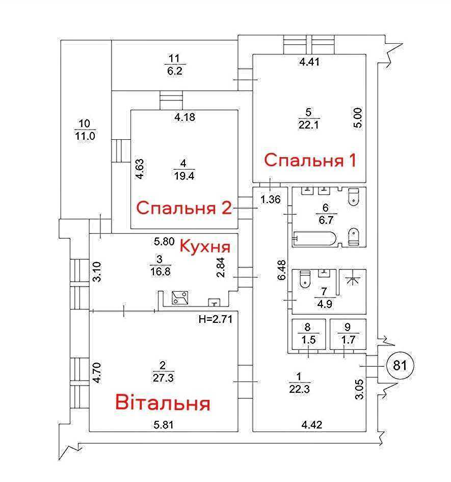 Аренда 3-комнатной квартиры 135 м², Героев Сталинграда просп., 22