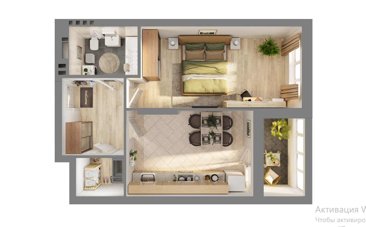 Продажа 1-комнатной квартиры 50.78 м², Симоненко ул.
