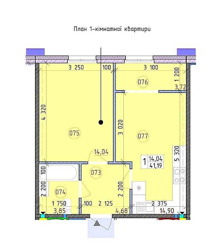 Продаж 1-кімнатної квартири 42 м², Михайла Максимовича вул., 26в