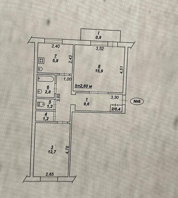 Продажа 2-комнатной квартиры 51 м², Юрия Каминского ул.