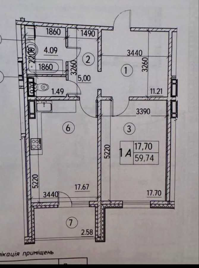Продажа 1-комнатной квартиры 60 м², Коноплянская ул., 22б
