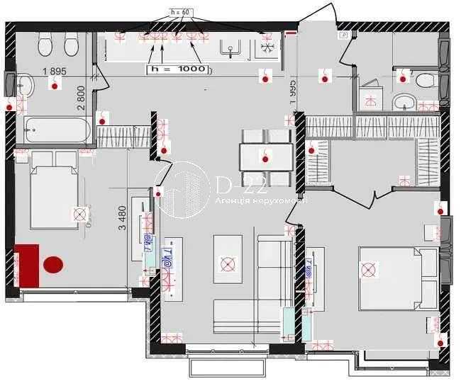 Продажа 2-комнатной квартиры 74 м², Михаила Максимовича ул., 32А
