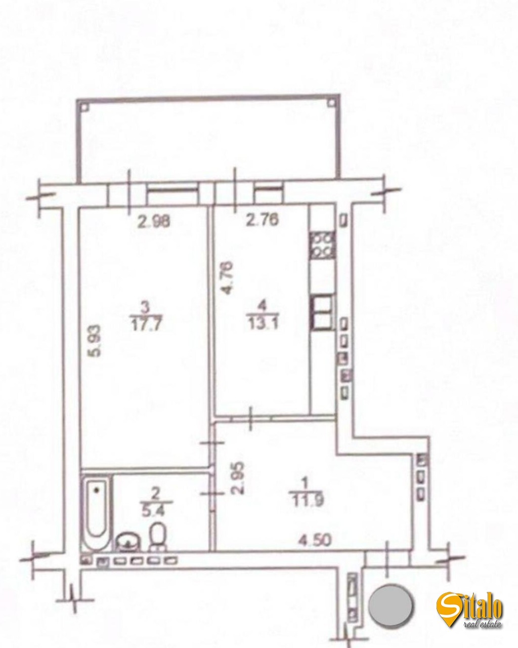 Продаж 1-кімнатної квартири 51.8 м², Сергія Данченка вул., 18А