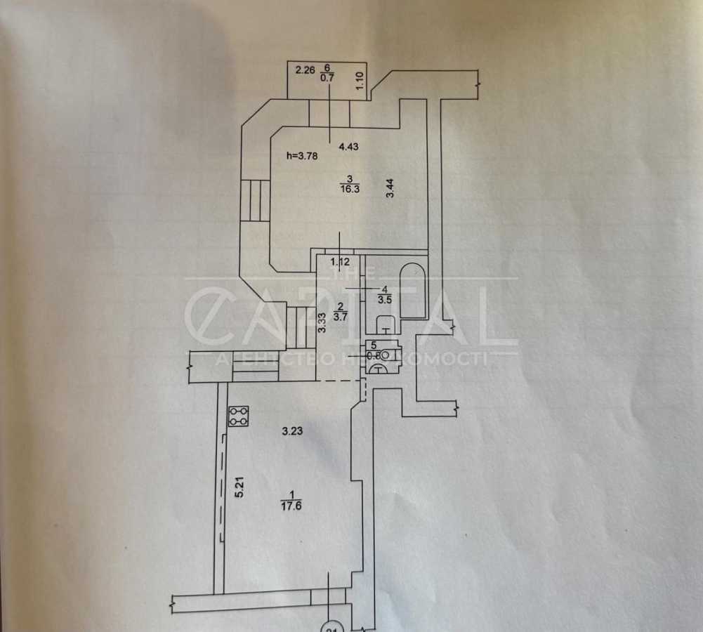 Продаж 2-кімнатної квартири 42.6 м², Саксаганського вул., 12