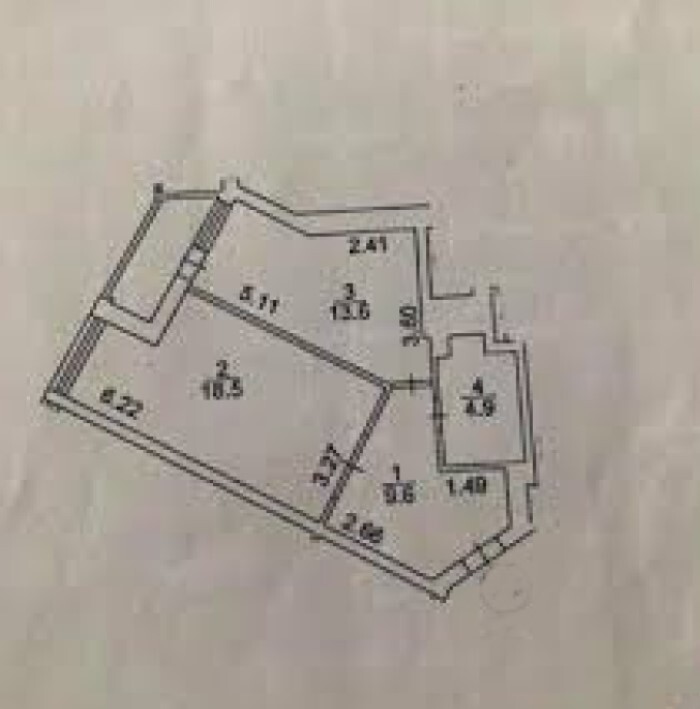 Аренда 1-комнатной квартиры 46.7 м², Николая Бажана просп., 1М