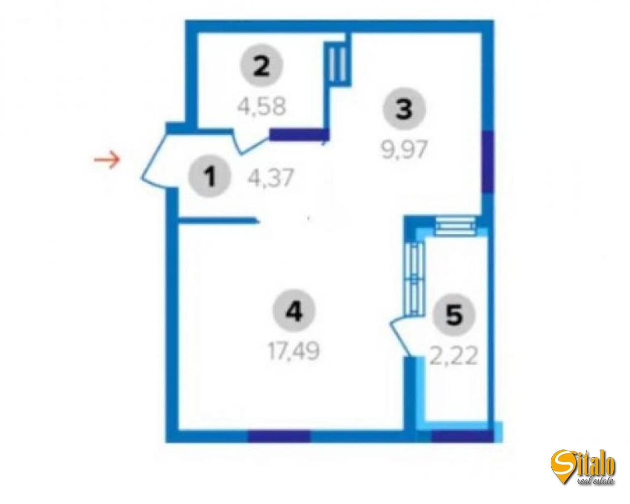 Продажа 1-комнатной квартиры 38.63 м², Победы просп., 71А