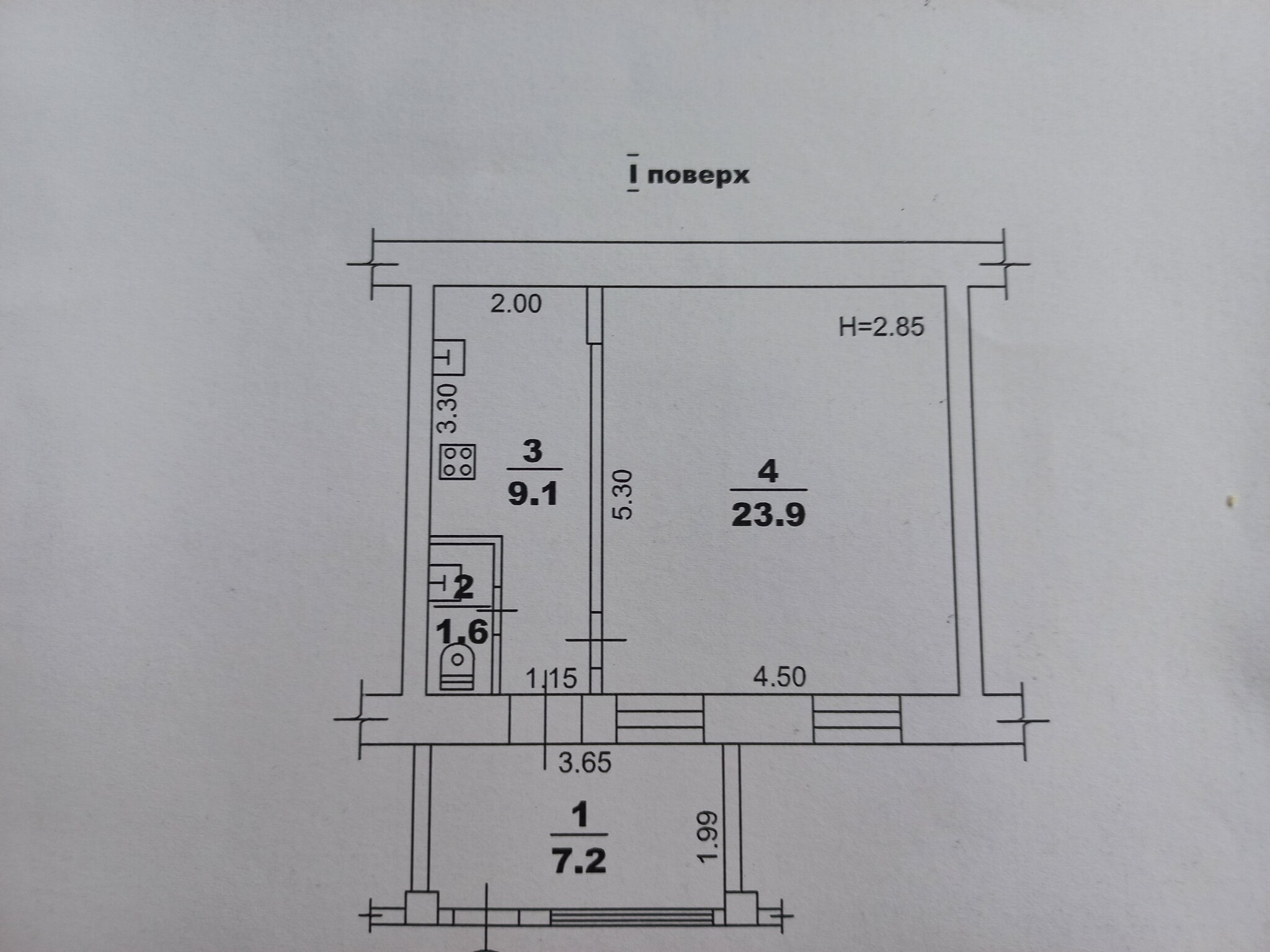 Продажа 1-комнатной квартиры 42 м², Мельницкая ул.