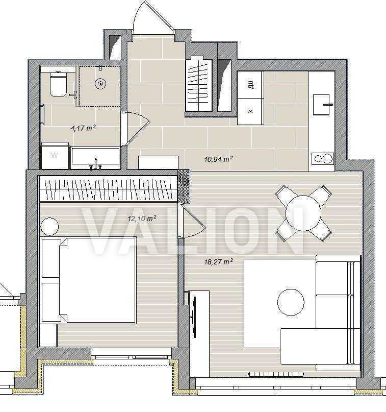 Продажа 1-комнатной квартиры 45.4 м², Сімї Хохлових, 12