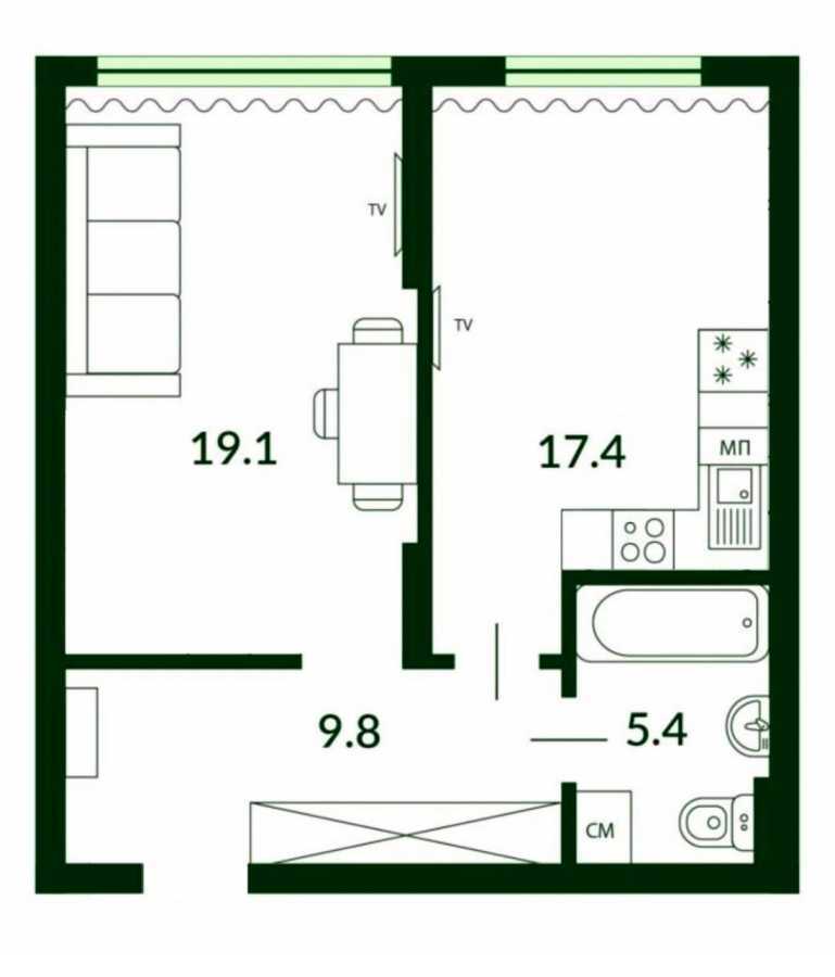 Продаж 1-кімнатної квартири 49 м², Михайла Максимовича вул., 32Б