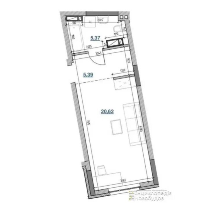 Продаж смарт квартири 31.4 м², Дніпровська наб., 17
