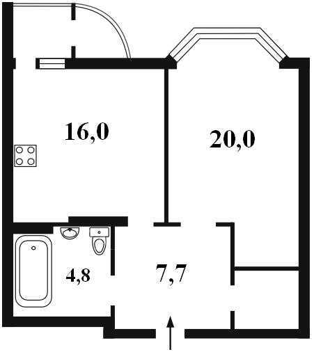 Оренда 1-кімнатної квартири 53 м², Осіння вул., 33