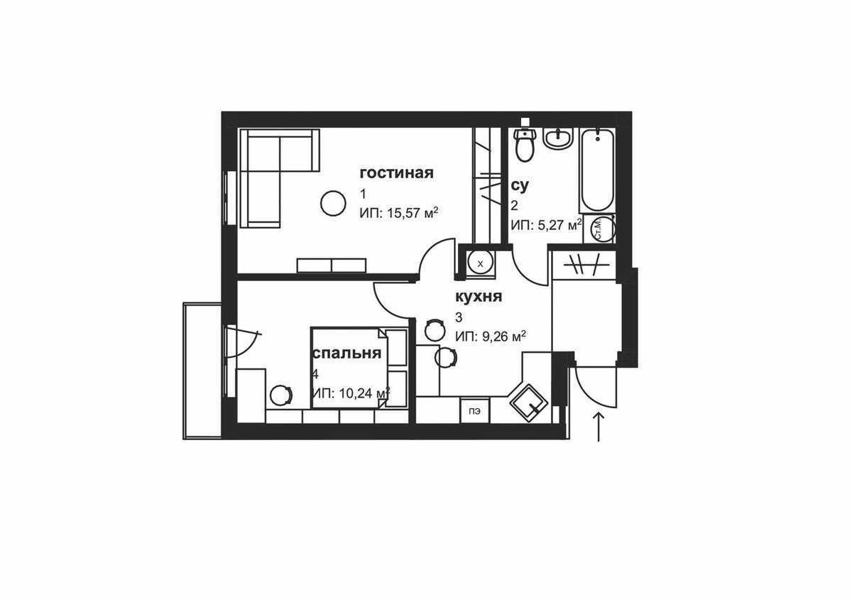 Продаж 2-кімнатної квартири 45 м², Покровська вул., 24А