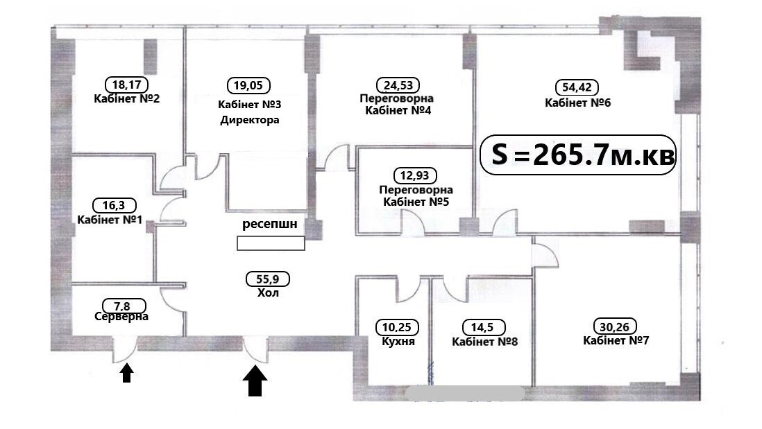 Оренда офісу 265.7 м², Володимира Антоновича вул., 172