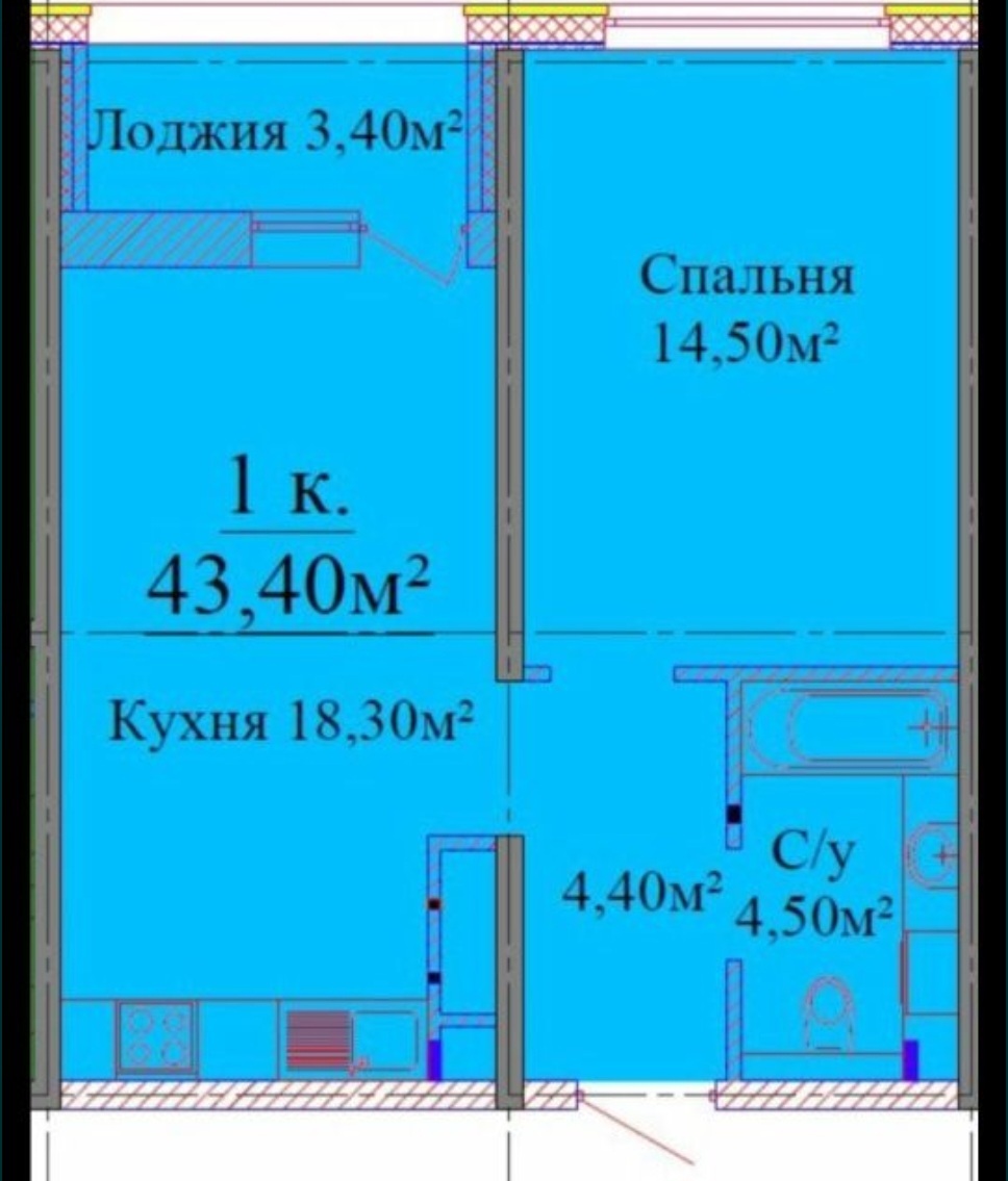 Продаж 2-кімнатної квартири 48 м², Жаботинского вул.