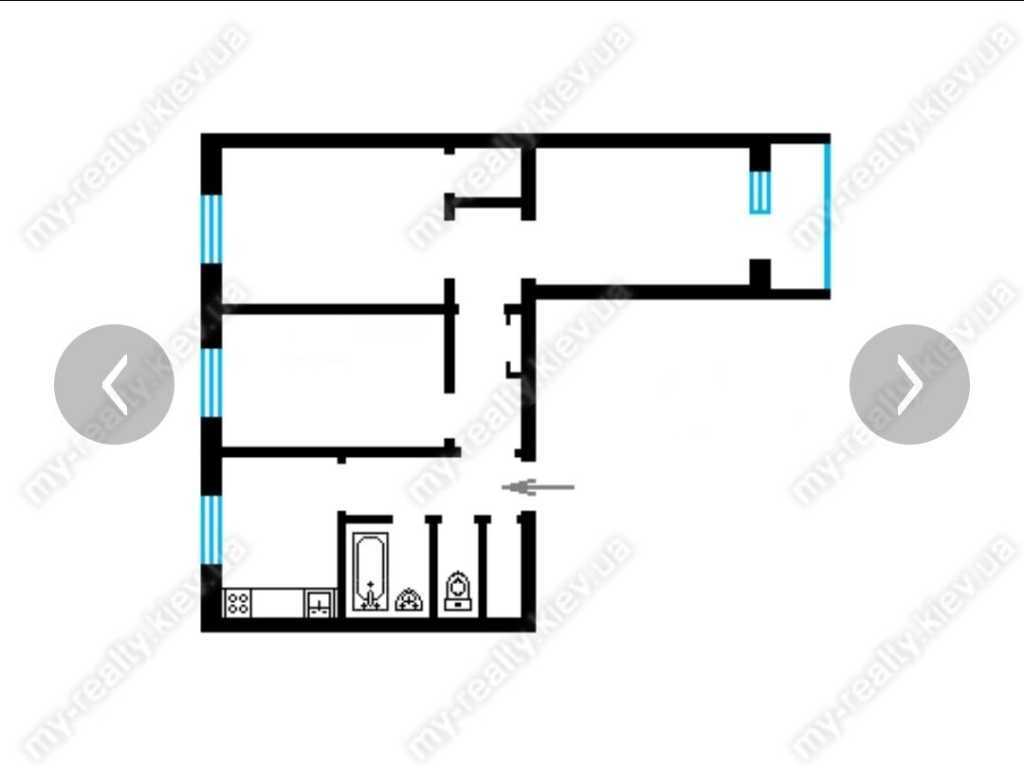 Продажа 3-комнатной квартиры 64 м², Отрадный просп., 59