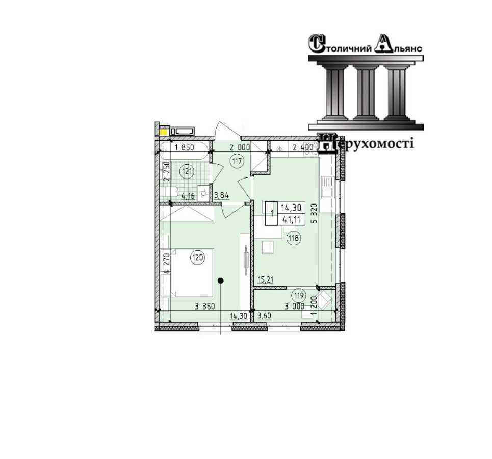 Продаж 1-кімнатної квартири 41 м², Михайла Максимовича вул., 26В
