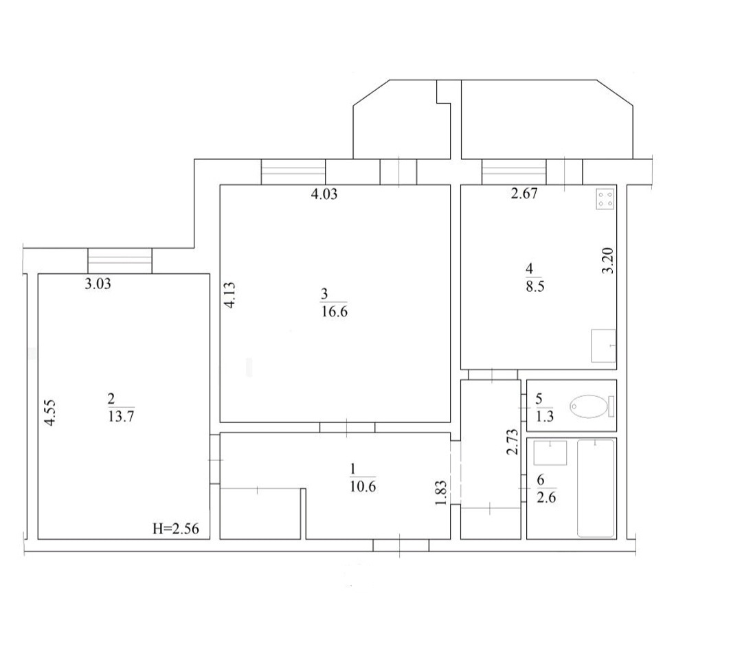 Продажа 2-комнатной квартиры 55.5 м², Вацлава Гавела бул., 34В