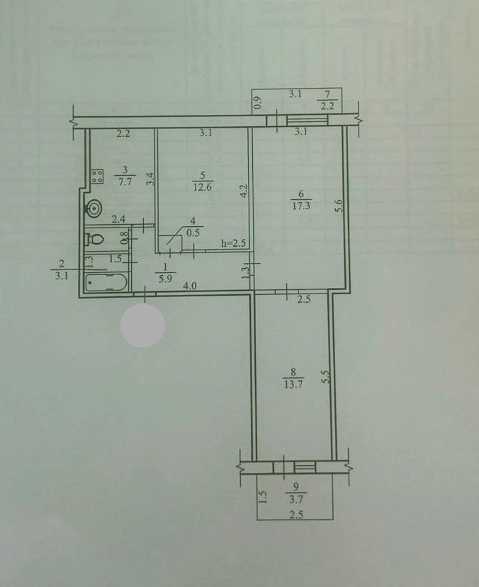 Продажа 3-комнатной квартиры 67 м², Крушельницкой пер., 6
