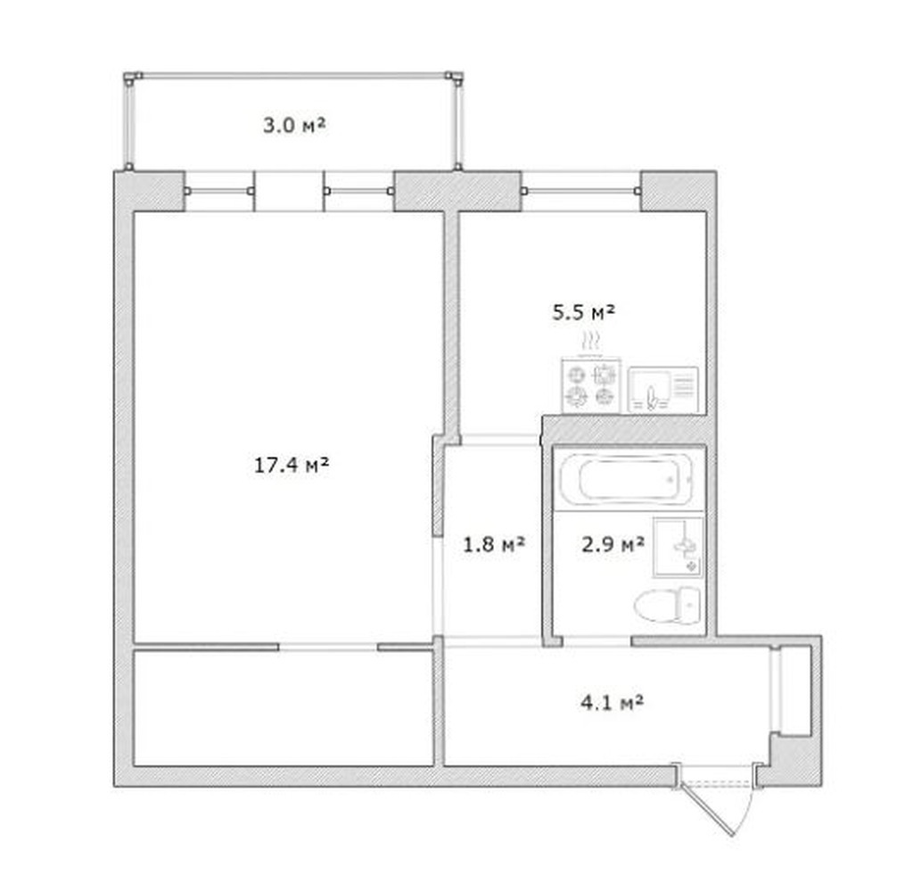 Продажа 1-комнатной квартиры 33 м², Петра Калнышевского ул., 34