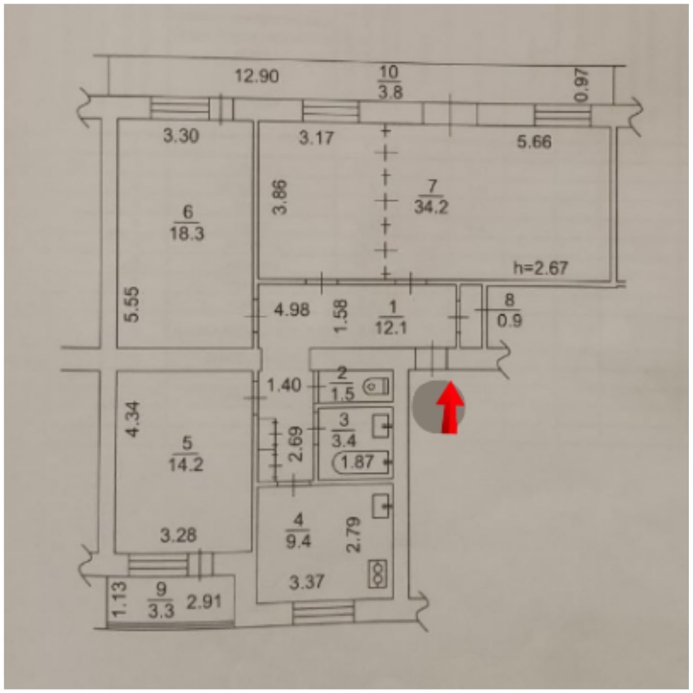 Продажа 3-комнатной квартиры 101.1 м², Славянская ул., 28
