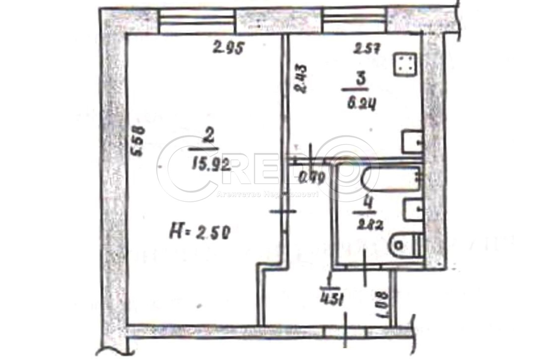 Продажа 1-комнатной квартиры 29.29 м², Хабаровская ул.