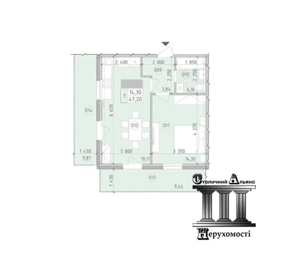 Продаж 1-кімнатної квартири 47 м², Михайла Максимовича вул., 26В