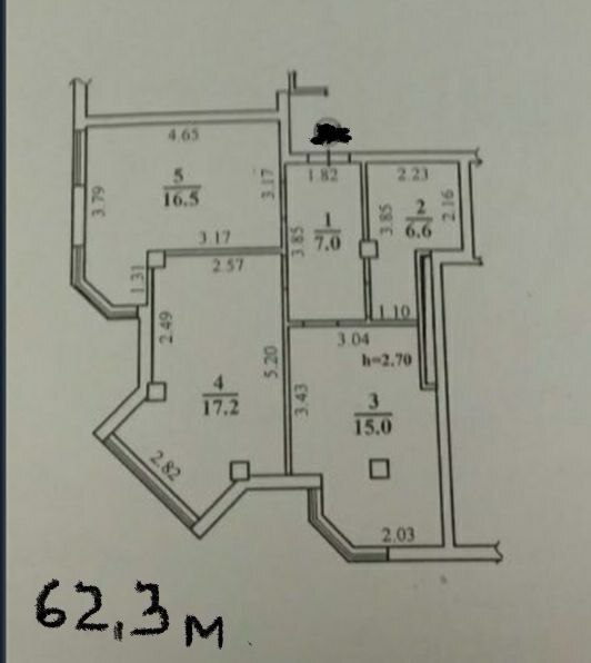 Продажа 2-комнатной квартиры 63 м², Разумовская ул.