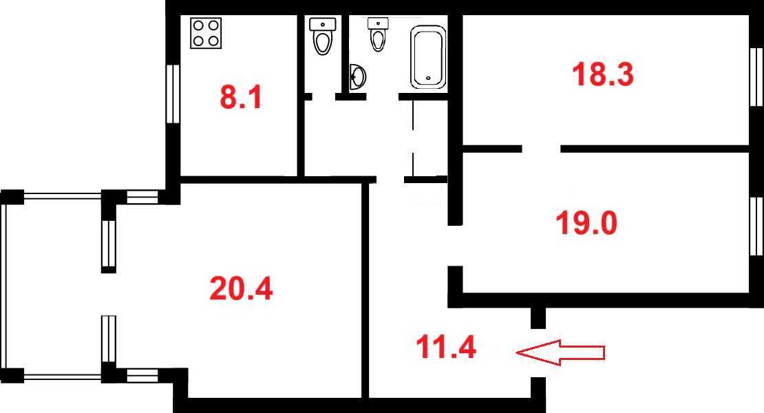 Продажа 3-комнатной квартиры 89.1 м², Банковая ул., 3