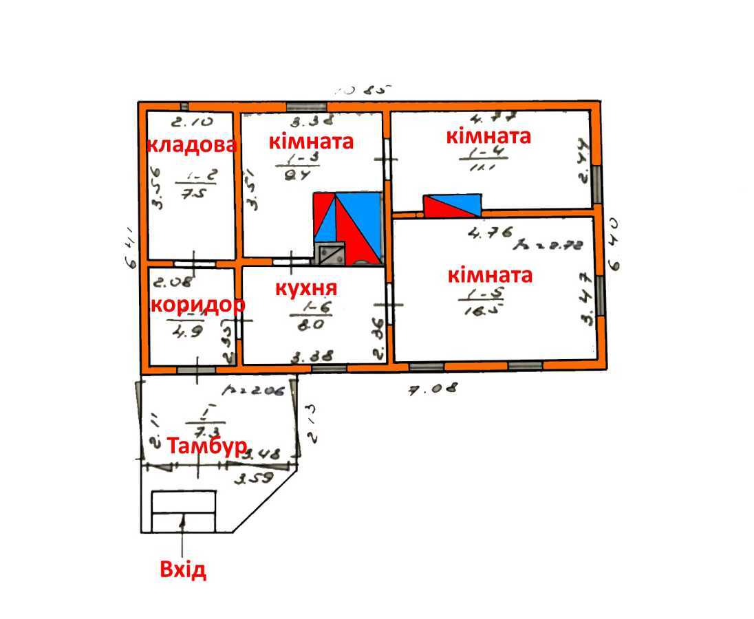 Продаж будинку 64.7 м², ленина