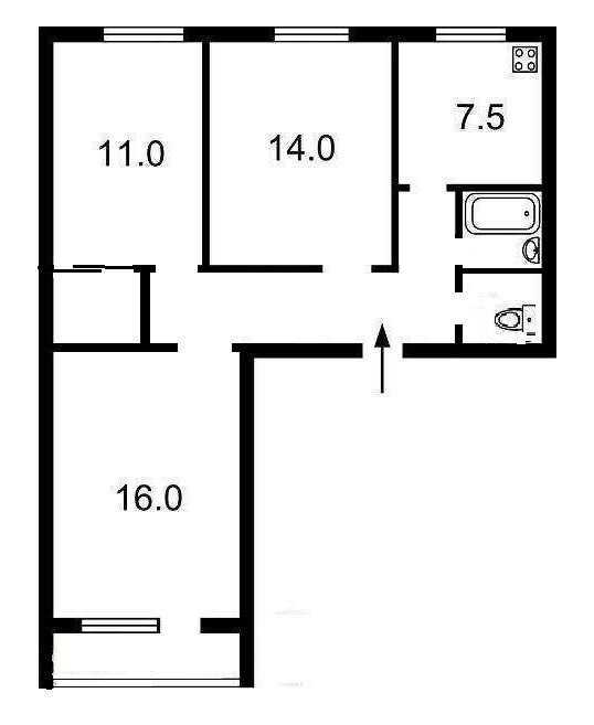 Продаж 3-кімнатної квартири 66 м², Дарницький бул., 7