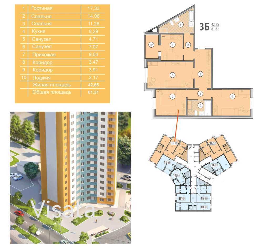 Продаж 3-кімнатної квартири 81 м², Межова вул., 23Б