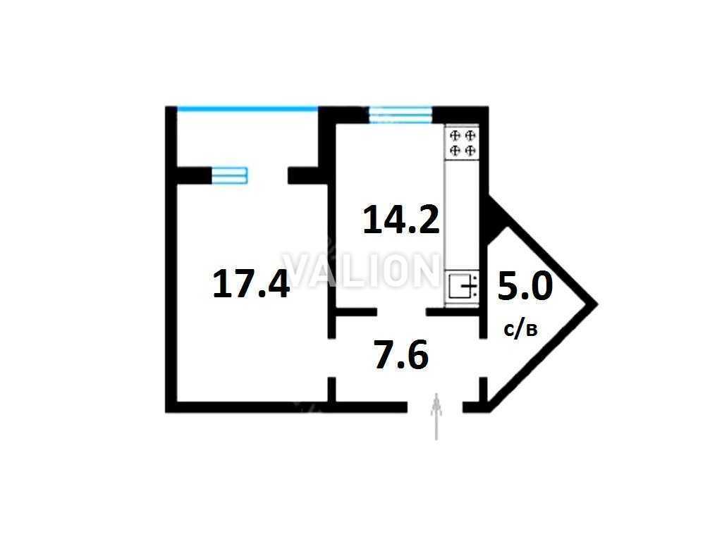 Продаж 1-кімнатної квартири 48 м², Урлівська вул., 14