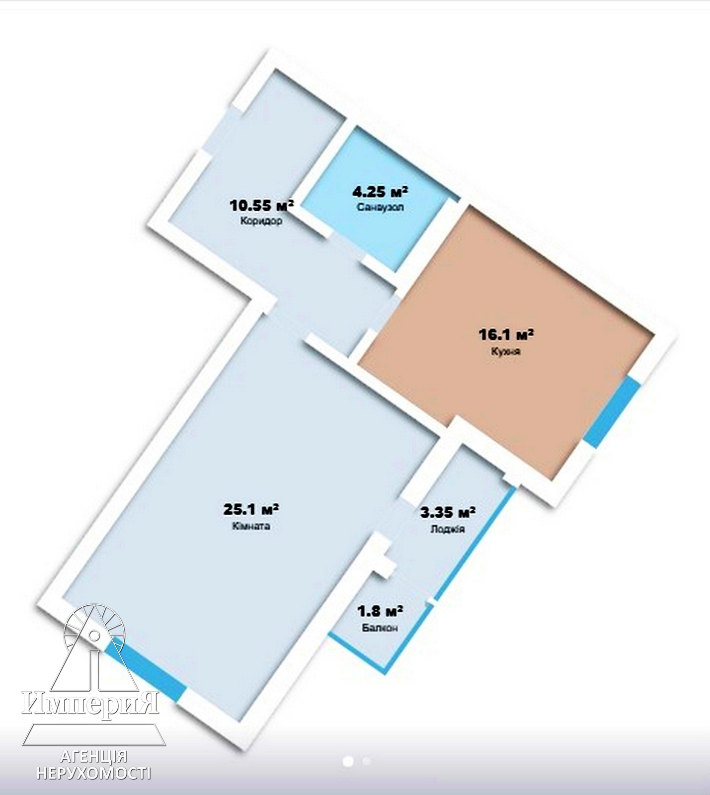 Продаж 1-кімнатної квартири 61.15 м², ЖК Шевченко, Будинок 1