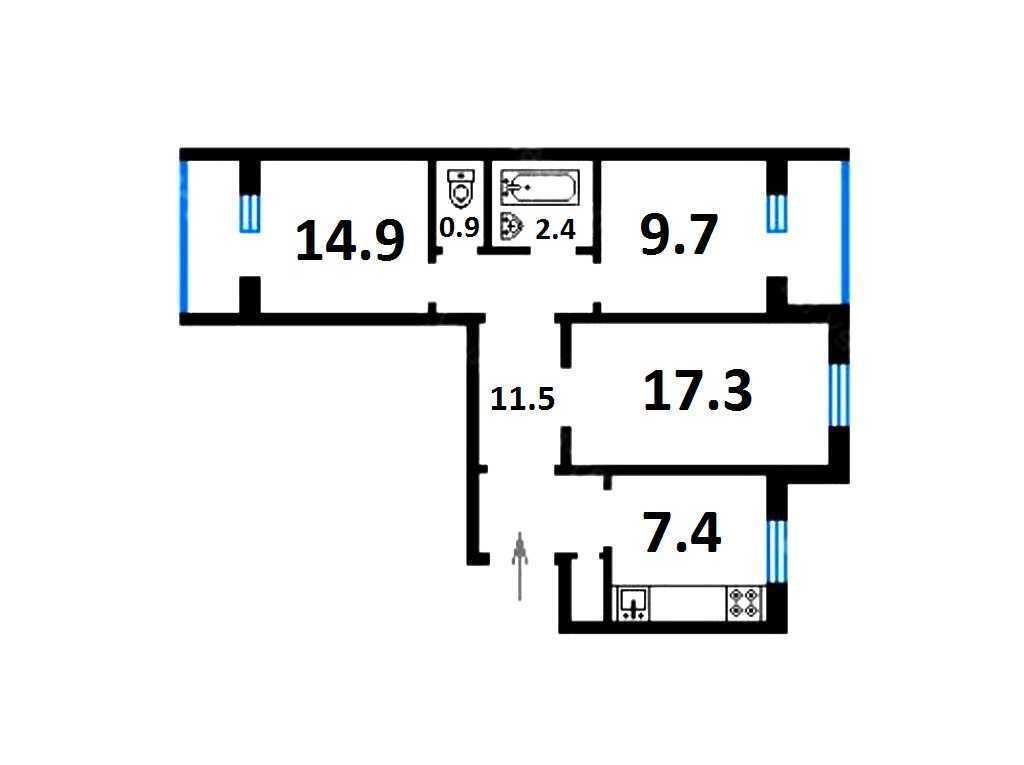 Продаж 3-кімнатної квартири 69 м², Вишняківська вул., 8