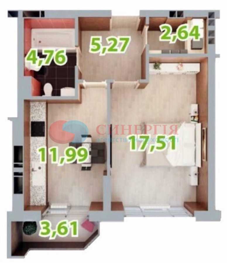 Продажа 1-комнатной квартиры 45 м², Авиаконструктора Игоря Сикорского ул., 4Б