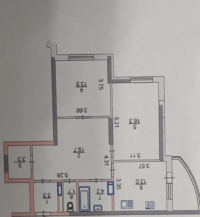 Продажа 2-комнатной квартиры 78.5 м², Драгоманова ул., 40З