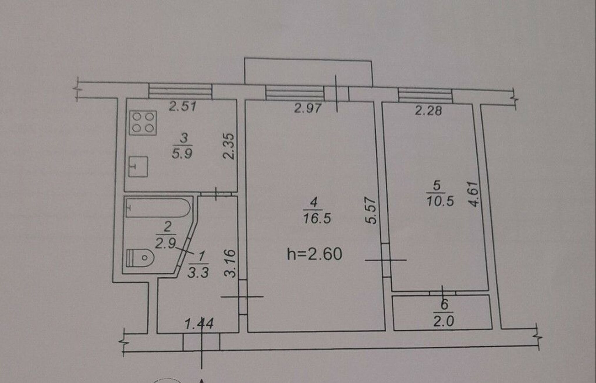 Продажа 2-комнатной квартиры 43 м², Елены Телиги ул., вул.37