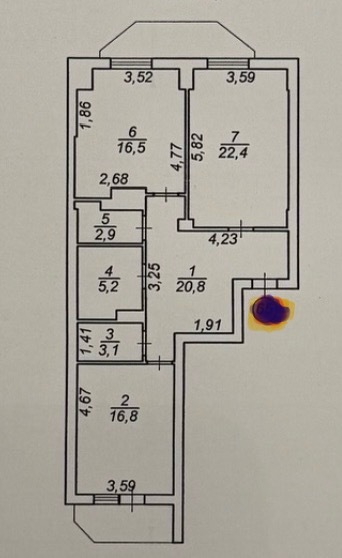 Продажа 2-комнатной квартиры 91 м², Малиновского Маршала ул., 16Б
