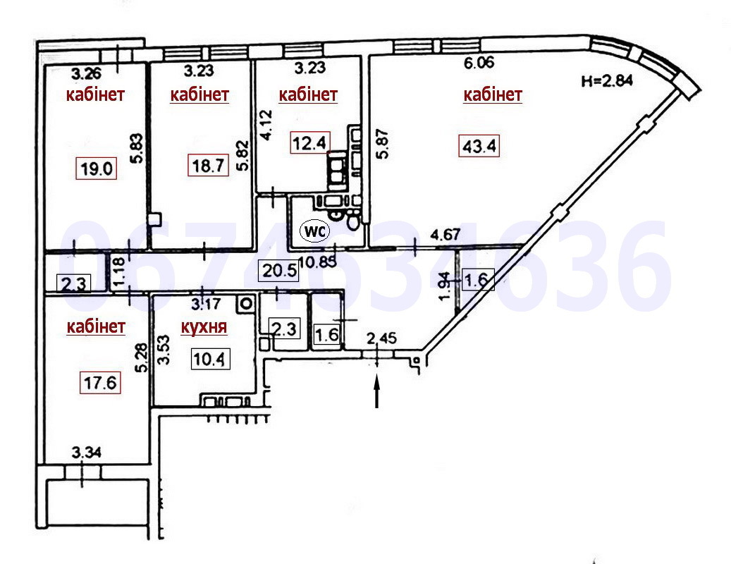 Аренда офиса 160 м², Щекавицкая ул., 30/39