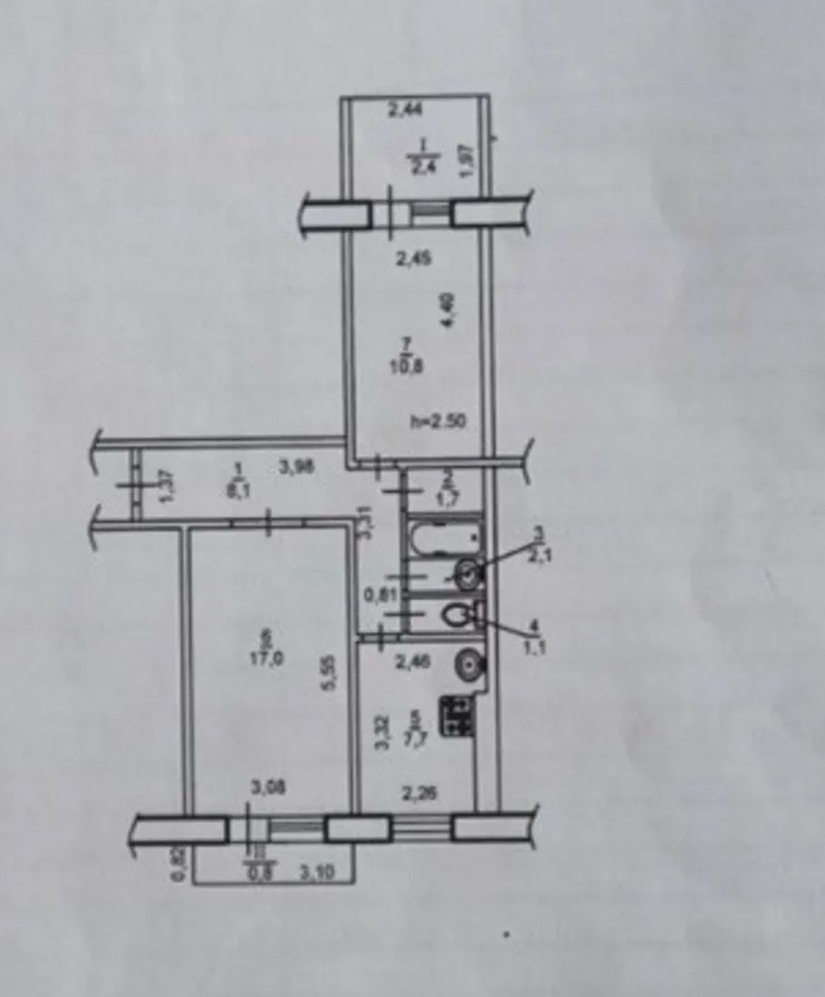 Продажа 2-комнатной квартиры 52 м², Маршала Малиновского ул., 12