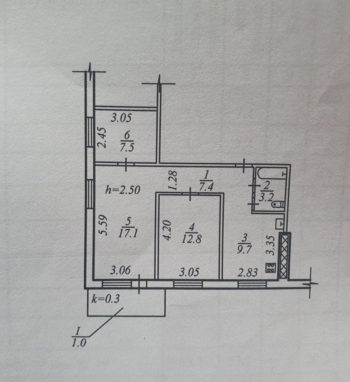 Продажа 3-комнатной квартиры 60 м², Калиновая ул., 71