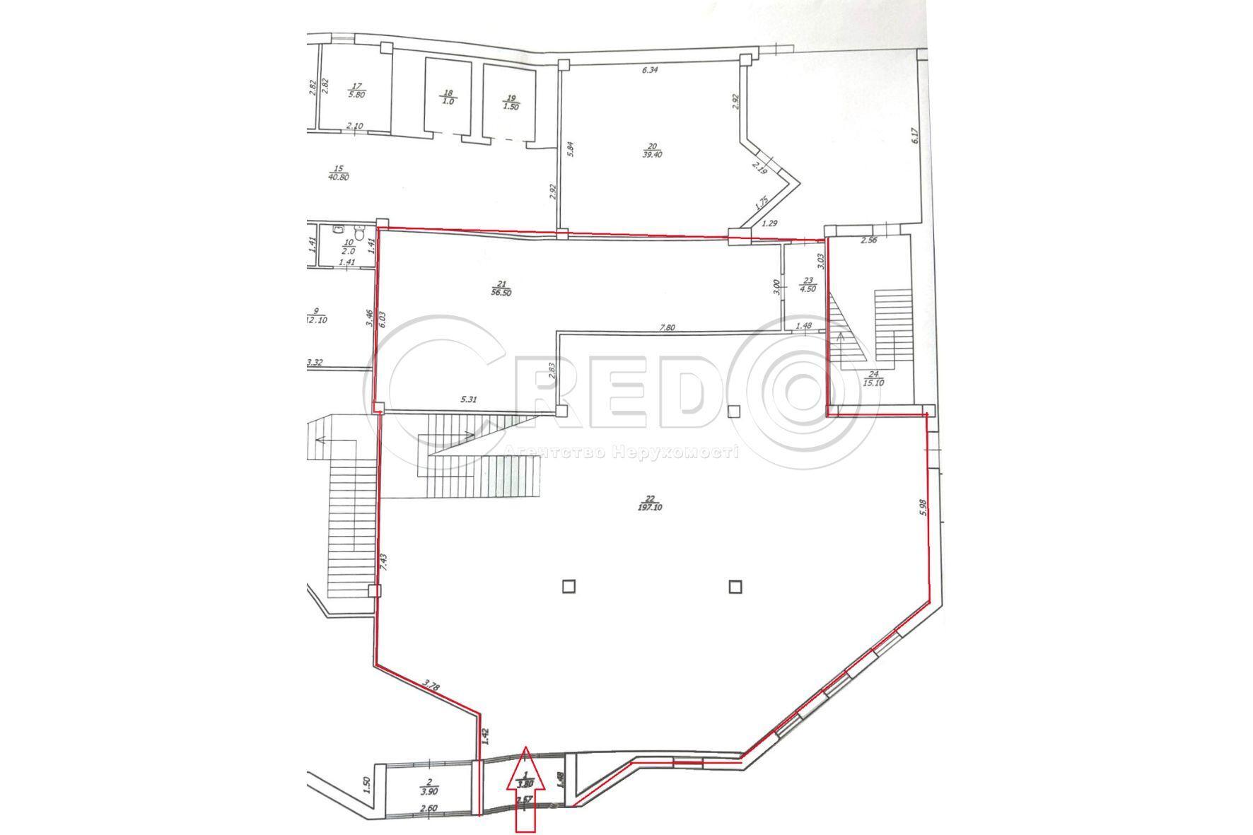 Аренда магазина 530.5 м², Гагарина просп.