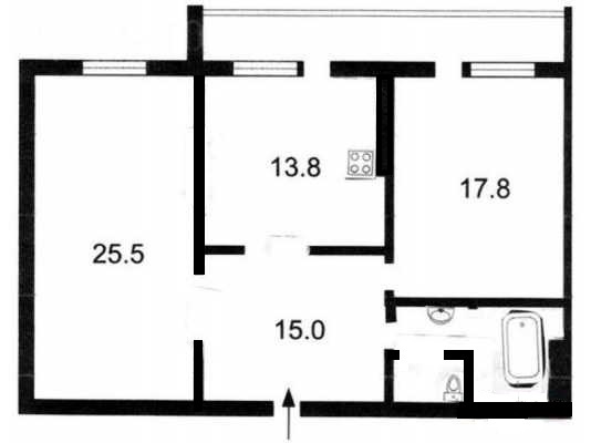 Аренда 2-комнатной квартиры 80 м², Вячеслава Черновола ул., 25