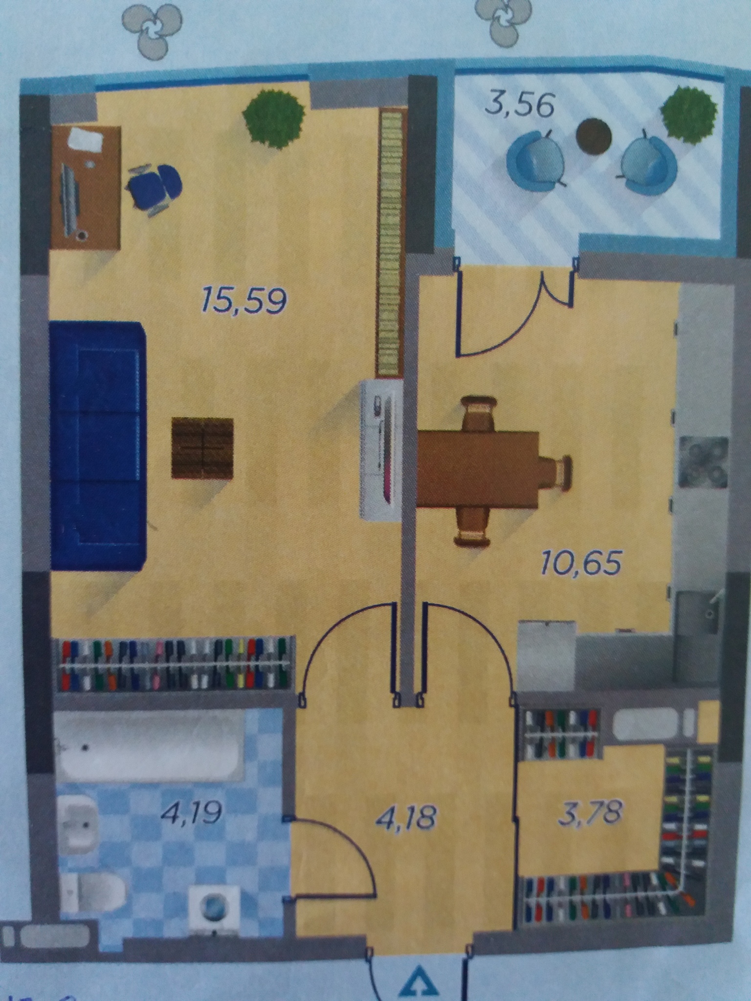 Продаж 1-кімнатної квартири 42 м², ЖК Старт, Будинок 2