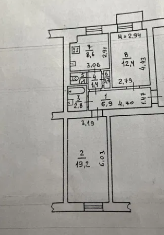 Продажа 2-комнатной квартиры 54 м², Преображенская ул.