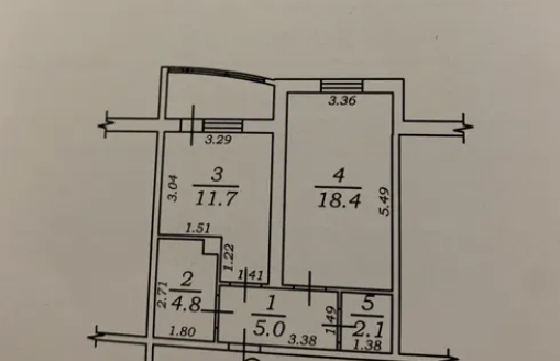 Продаж 1-кімнатної квартири 46 м², Костанді вул.